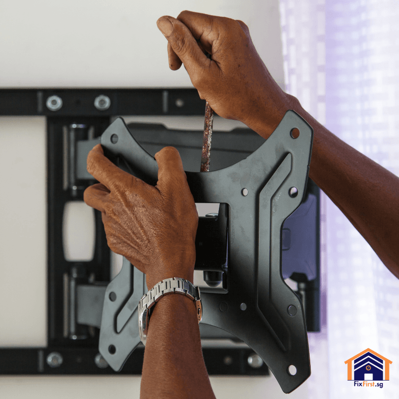 TV bracket and frame wall mounting Singapore - HDB in Singapore