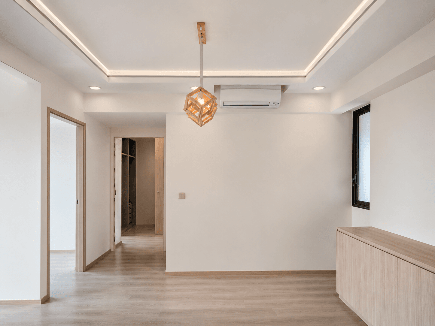Tray ceiling interior with cove LED lighting Singapore - Condominium in Singapore