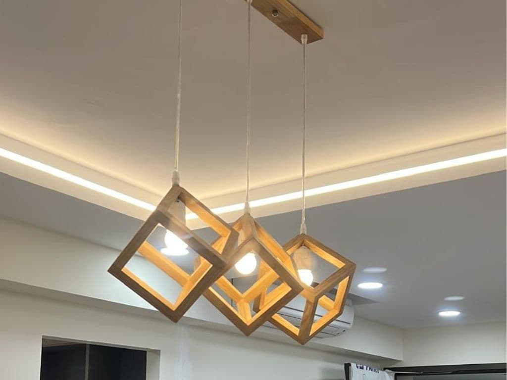 Pendant light installation Singapore condo - Condominium in Singapore